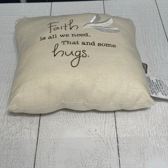 Hallmark Ivory Faith and Hugs Pillow - Picture 9 of 11